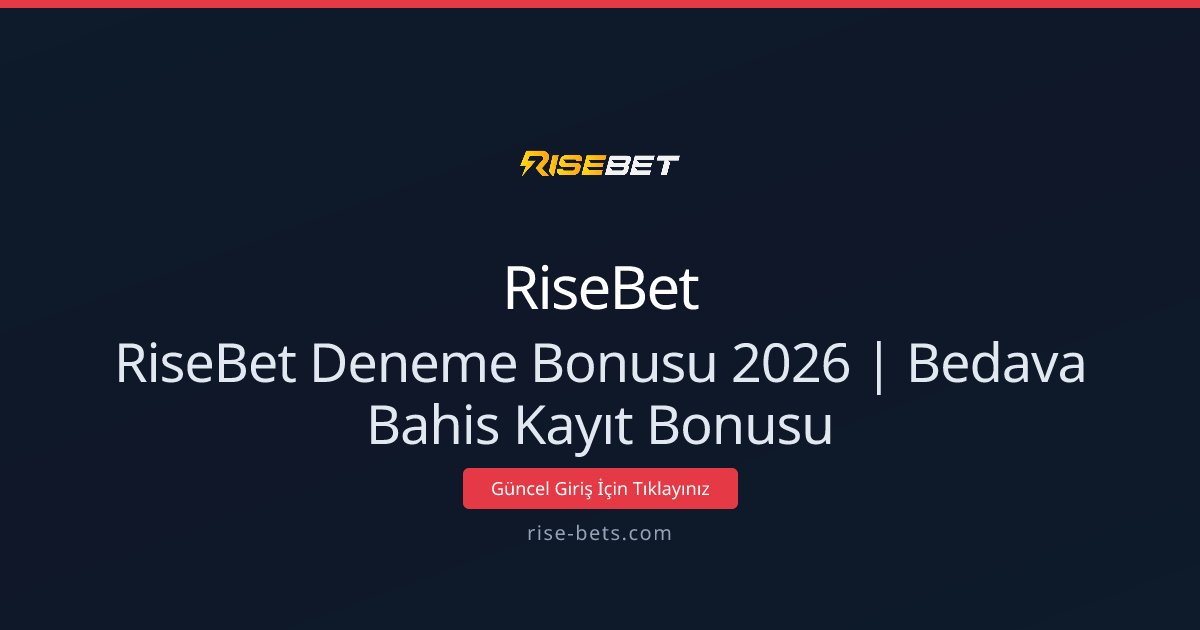 RiseBet 2026 deneme bonus görseli